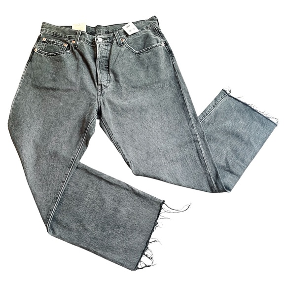 Levi’s 501 Original Cropped Black Jeans 32x26 NWT NEW! Unisex - Picture 1 of 13